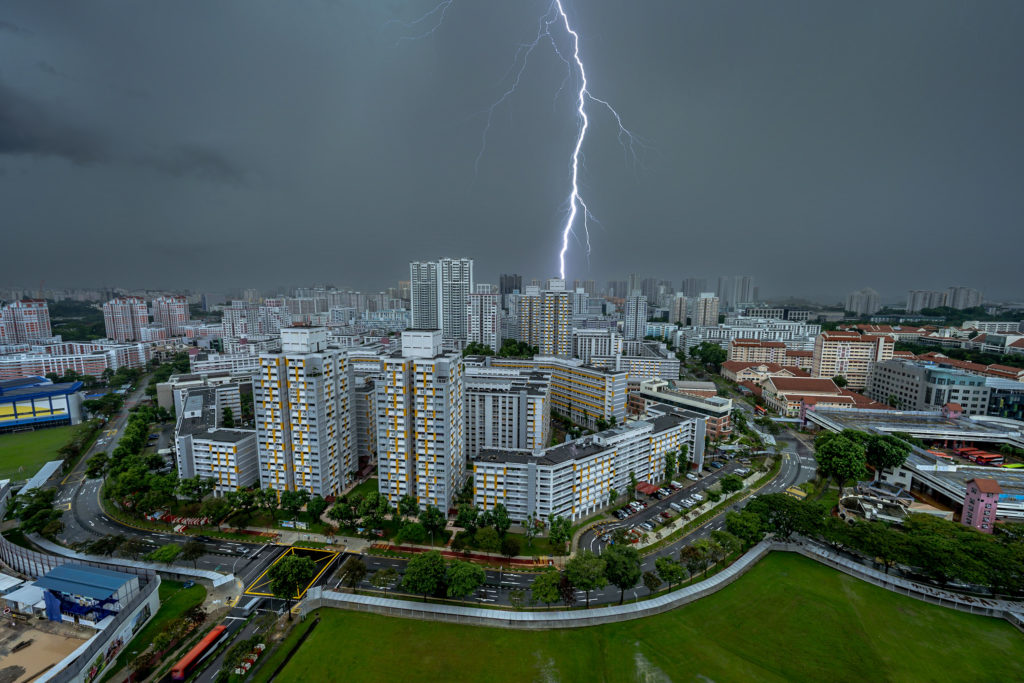 Hurricane storm knocking out power in city