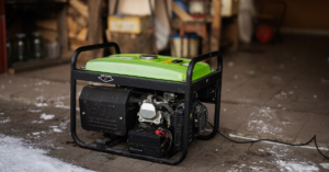 generator on garage floor